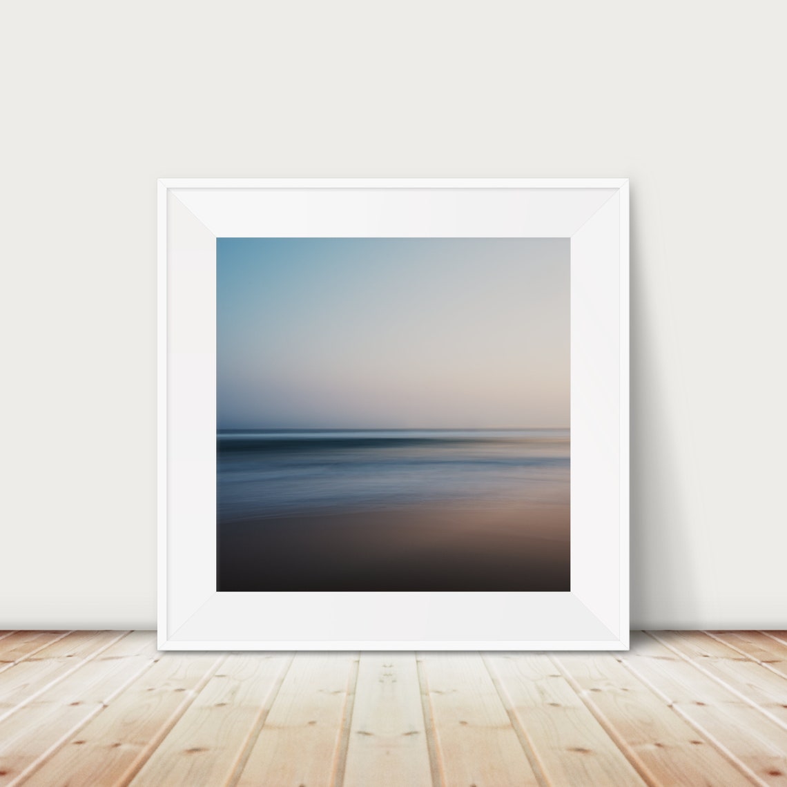 Huntington Beach Sunset Minimalist Ocean Horizon Photo Poster