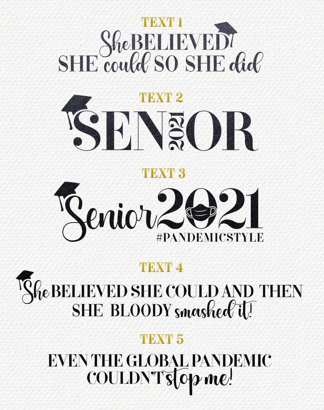 She Bloody Smashed It Personalised Female Graduation Quote Print - Image 2