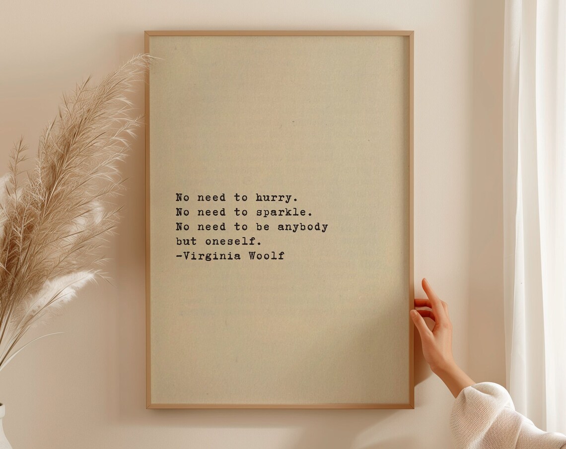 Virginia Woolf Quote Print, A Room of One's Own