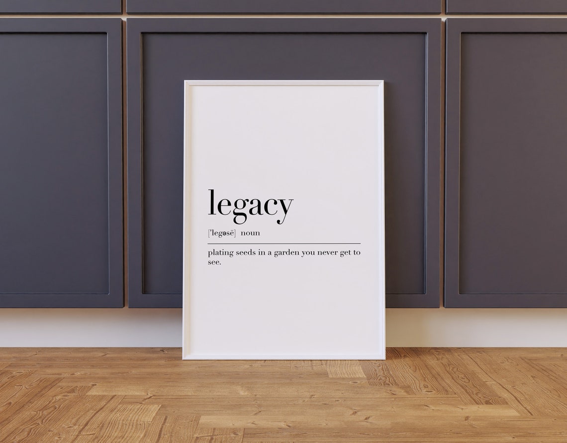 Legacy Definition Minimalist Dictionary Inspirational Art Poster - Image 2