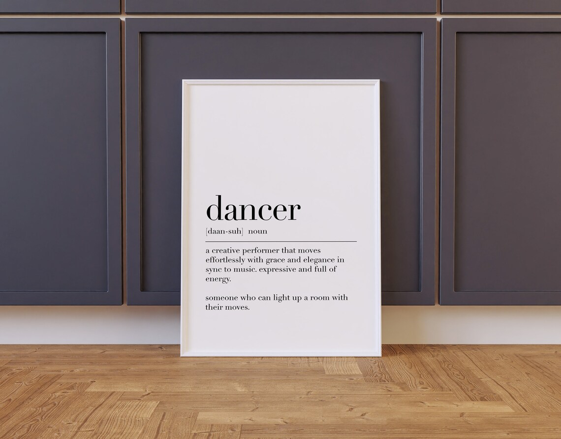 Dancer Definition Print, Dance Wall Art Poster - Image 2