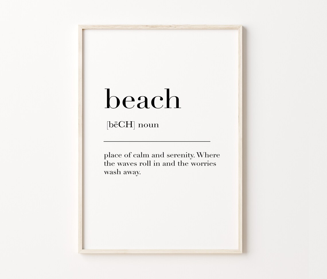Beach Definition Print, Coastal Wall Art Poster - Image 4