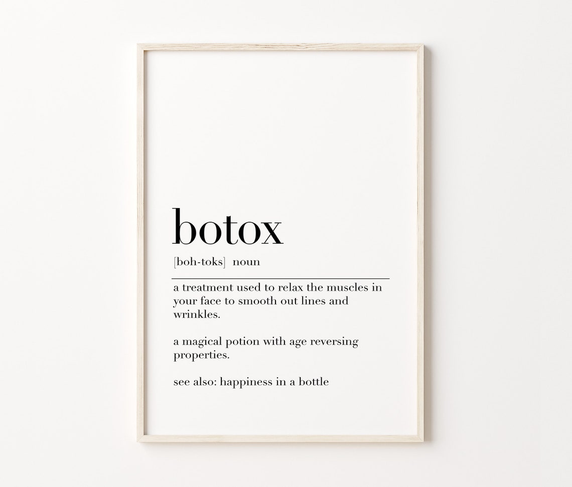 Botox Funny Dictionary Definition Salon Beauty Humor Word Poster - Image 3
