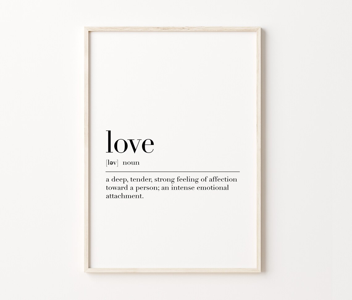 Love Definition Print Love Print Gift For Love Definition Poster Love Quote Love Sign Love Definition Love Wall Art - Image 4