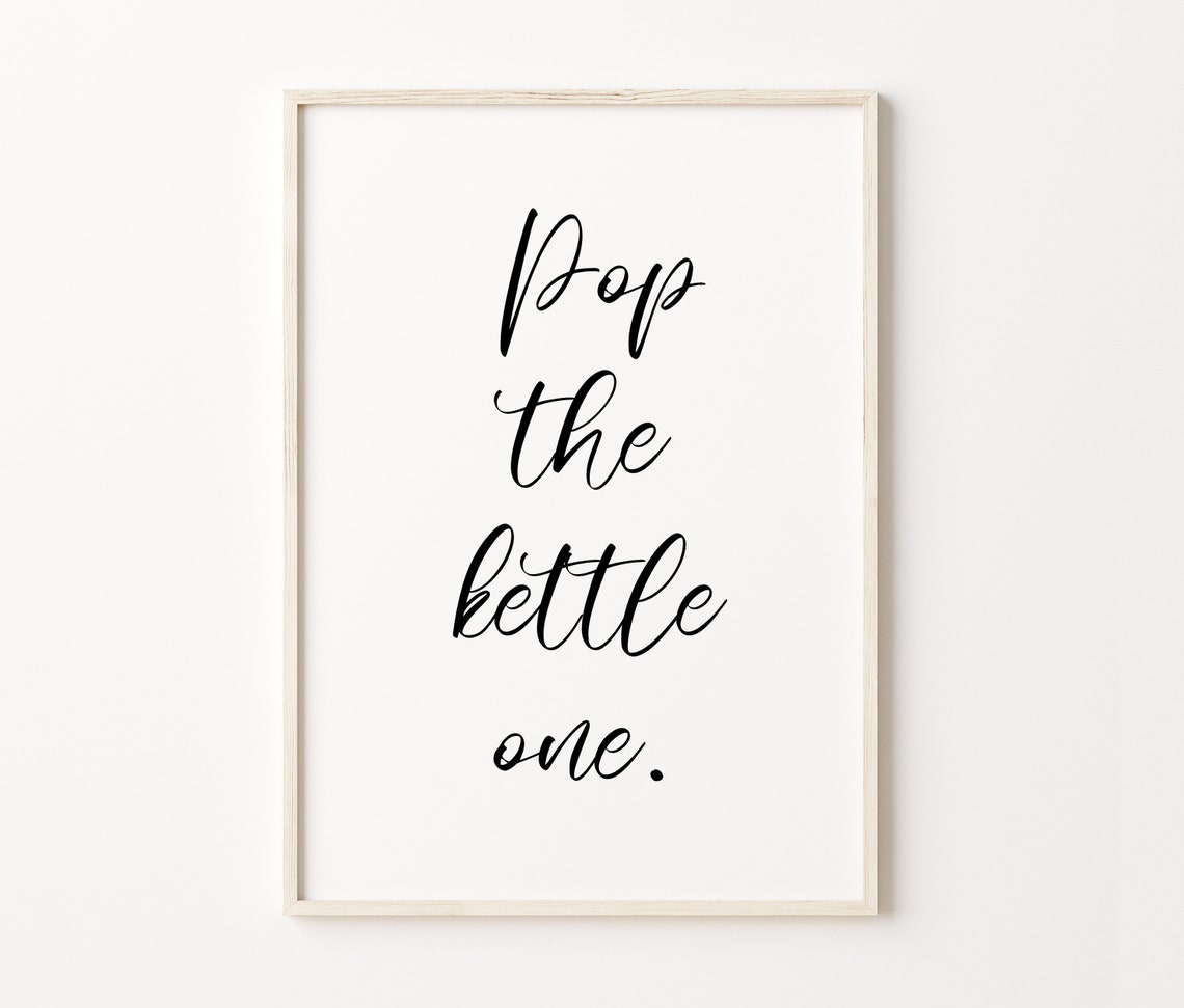 Pop The Kettle On Kitchen Quote Script British Tea Lover Poster - Image 4
