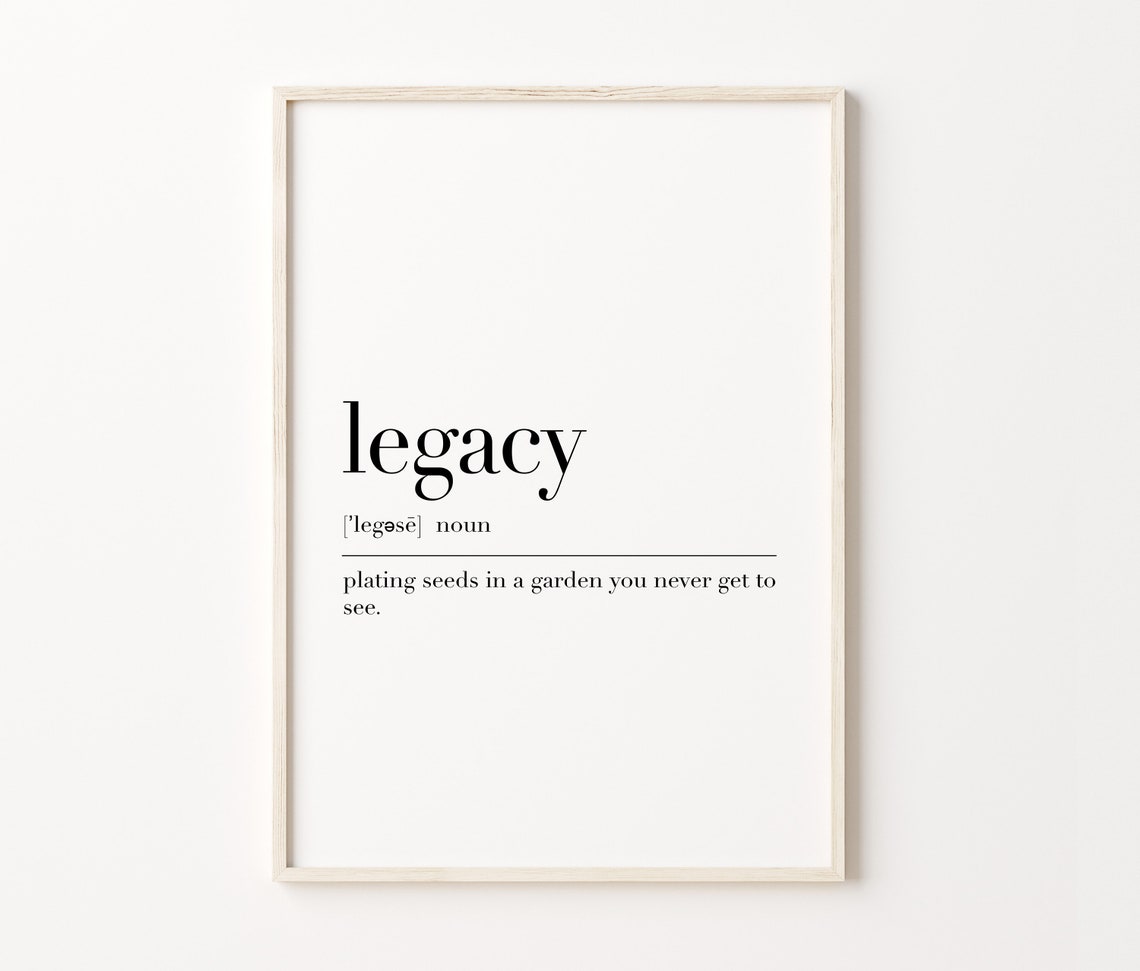 Legacy Definition Minimalist Dictionary Inspirational Art Poster - Image 4