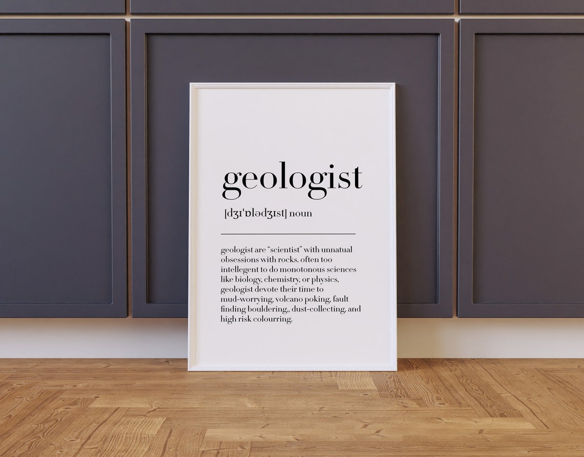 Geologist Funny Dictionary Definition Science Gift Quote Poster - Image 2