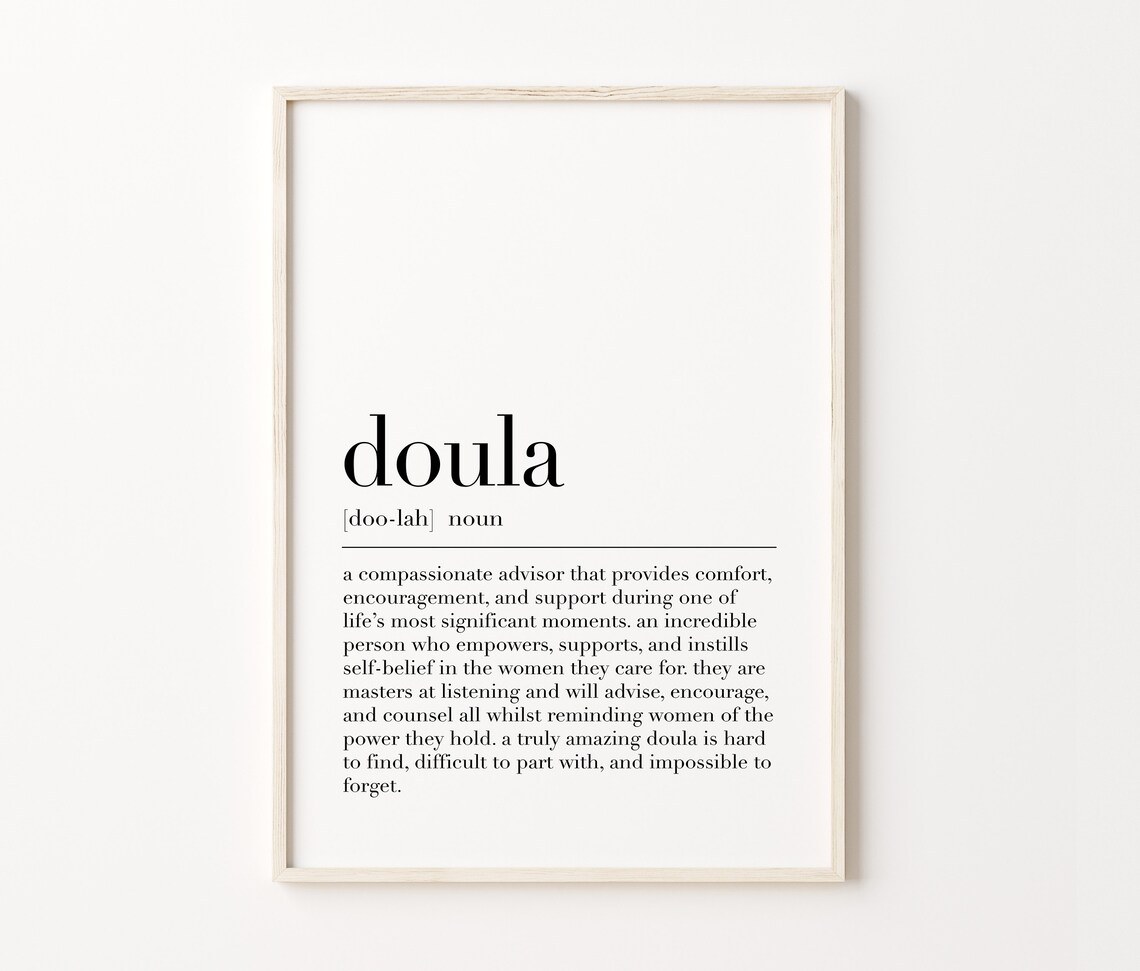 Doula Doula Poster Doula Definition Print Doula Wall Art Doula Gift Home Office Wall Art Office Decor Quote Print - Image 3