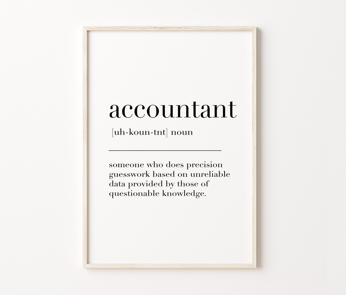 Accountant Accountant Print Accountant Poster Accountant Definition Print Accountant Gift Office Decor Office Art - Image 4