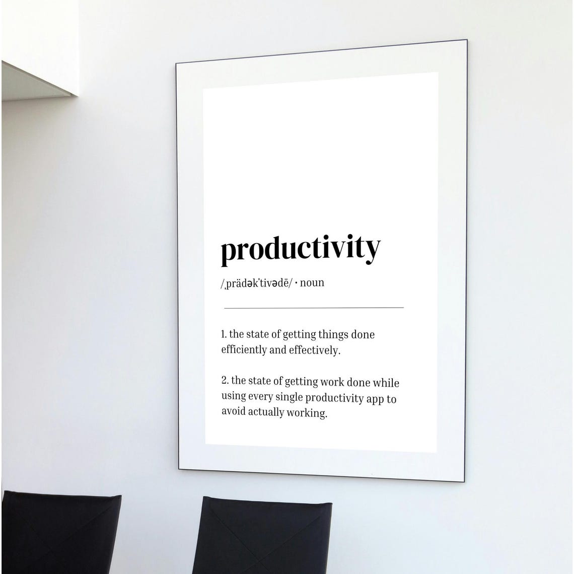 Productivity Funny Dictionary Definition Office Workplace Humor Print - Image 2
