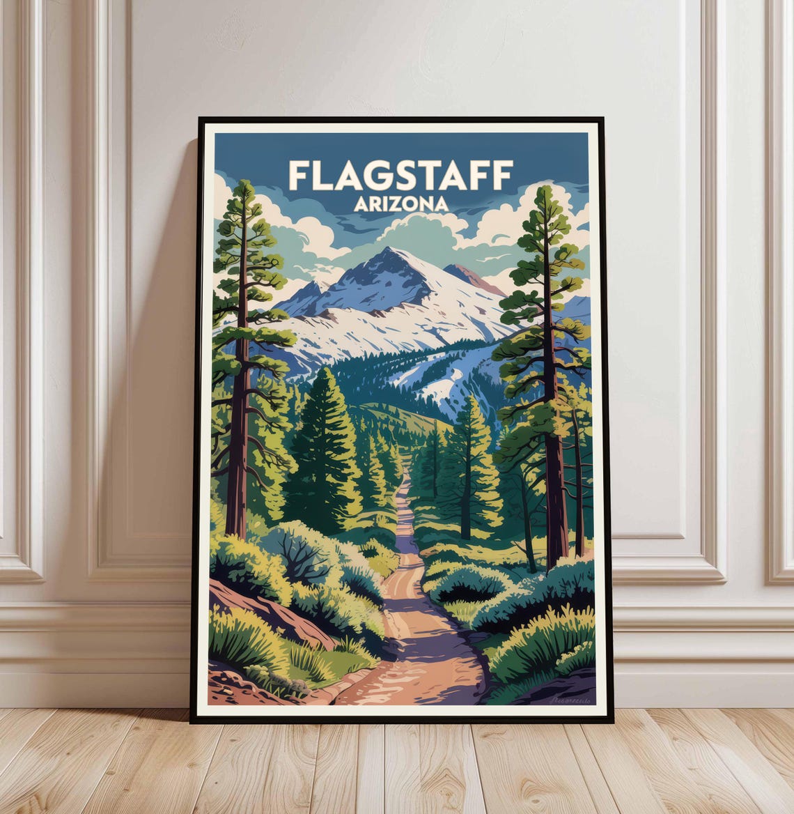 Flagstaff Arizona Poster Mountain Landscape Art Print