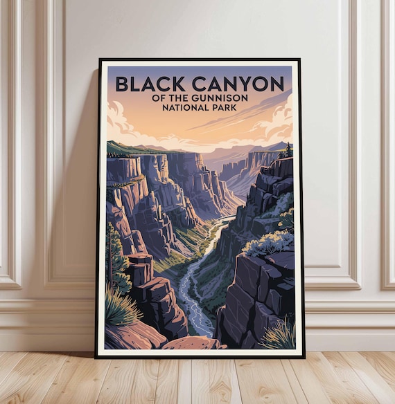 Black Canyon Of The Gunnison National Park Colorado Vintage Poster