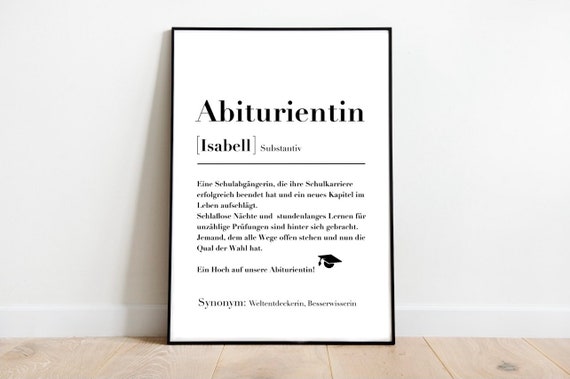 Personalized High School Graduate Definition Art Print