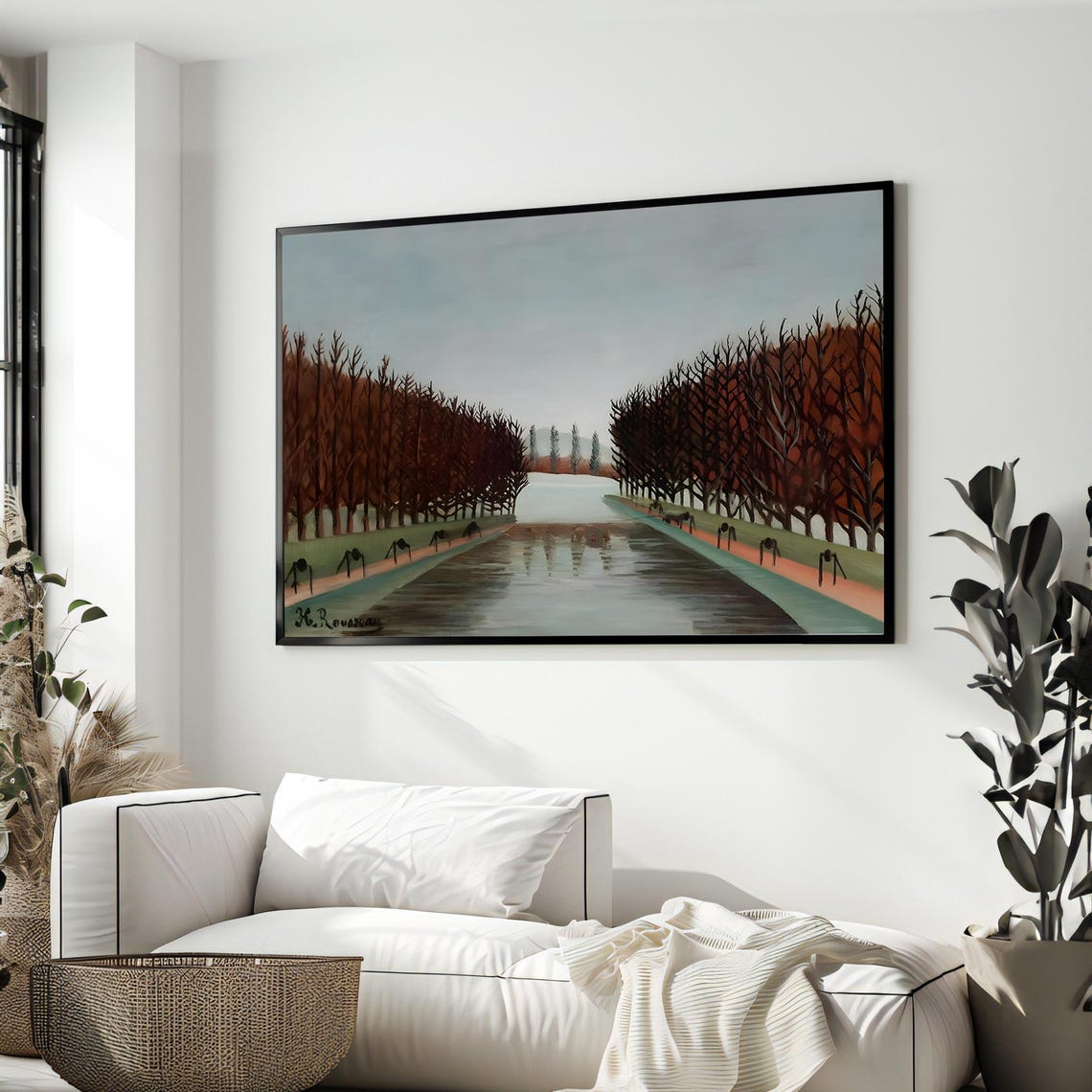 Henri Rousseau Tree Lined Avenue in Park Landscape Art Poster