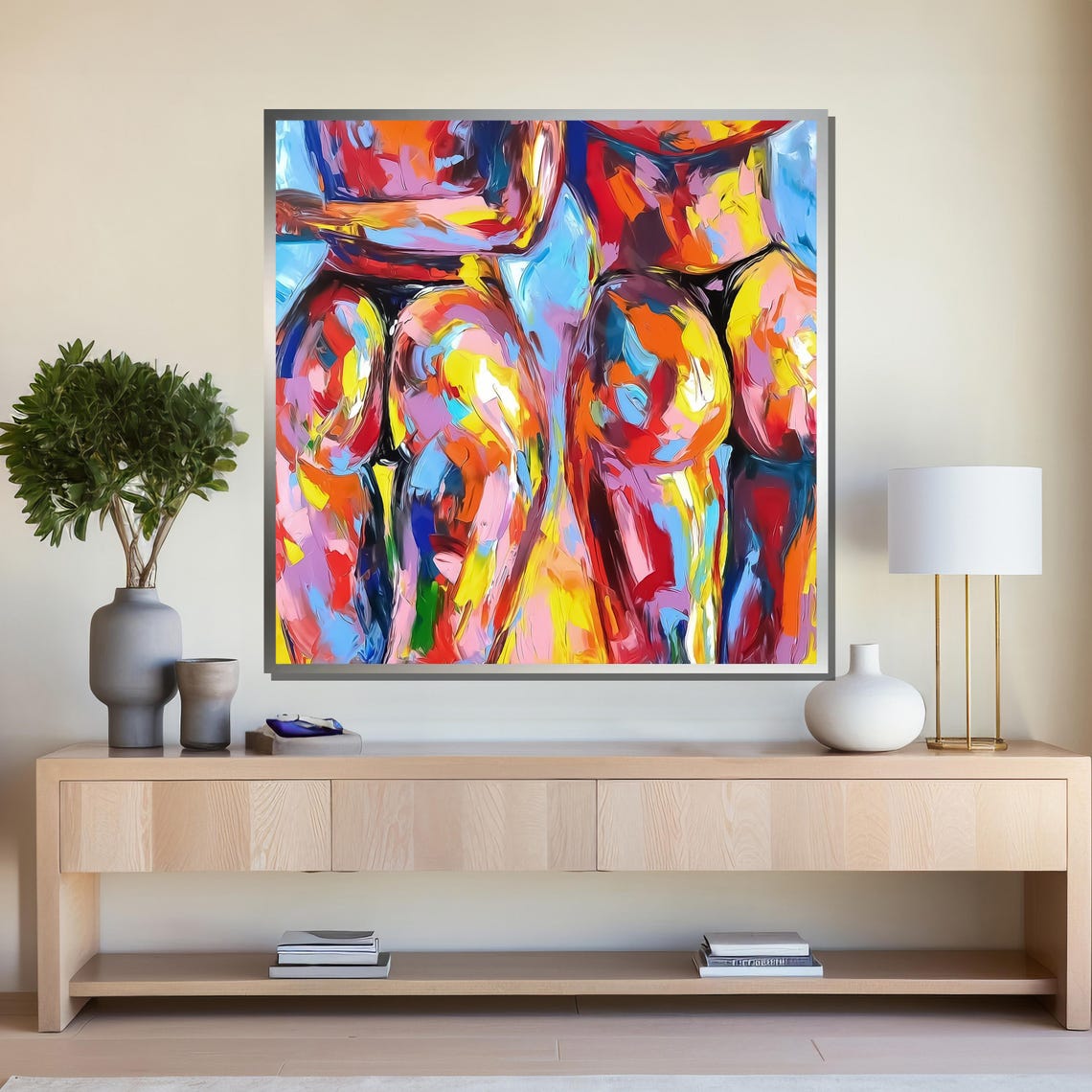 Vibrant Pop Art Abstract Figures Colorful Poster for Modern Decor - Image 4