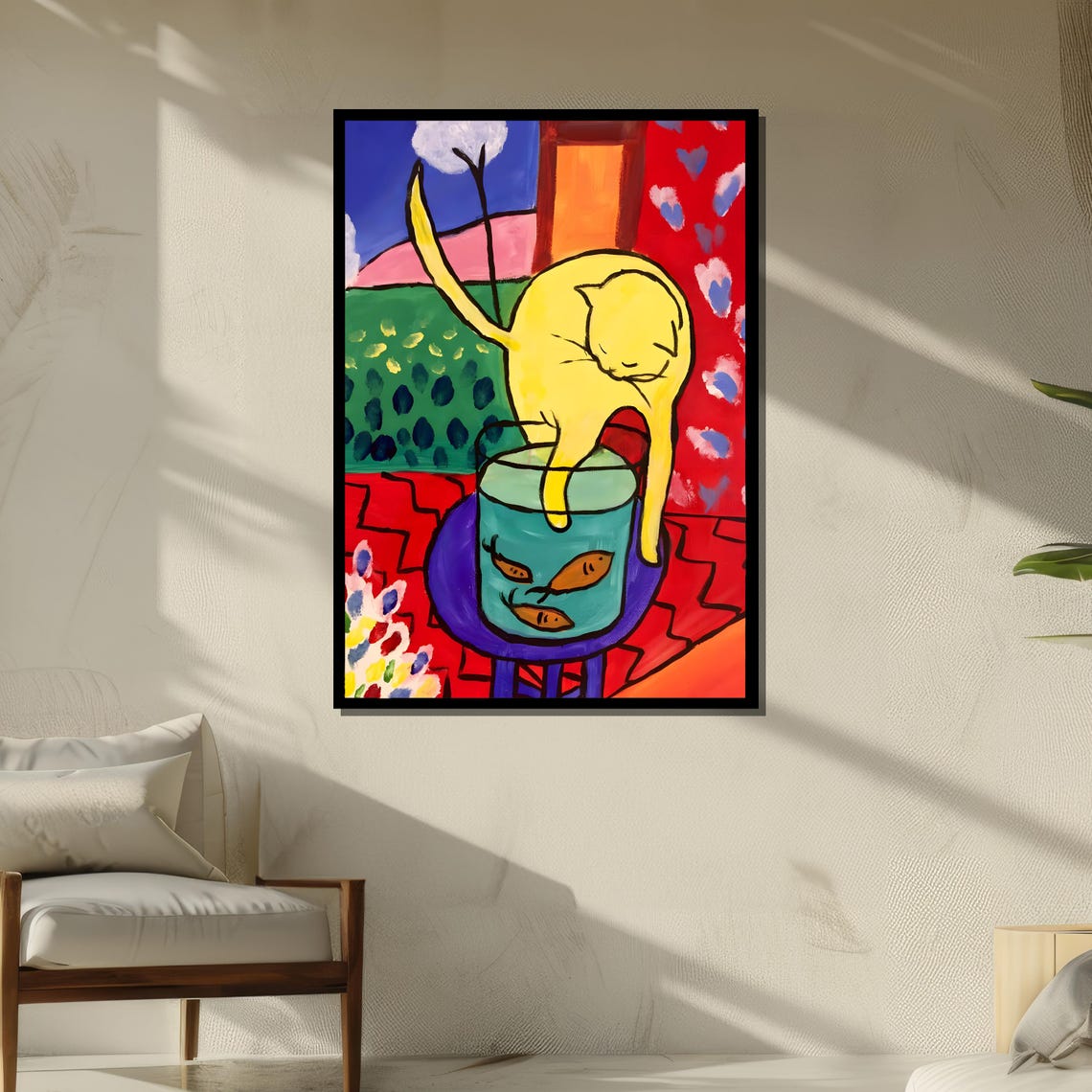 Henri Matisse Yellow Cat with Red Fish Bowl Fauvist Art Poster - Image 5
