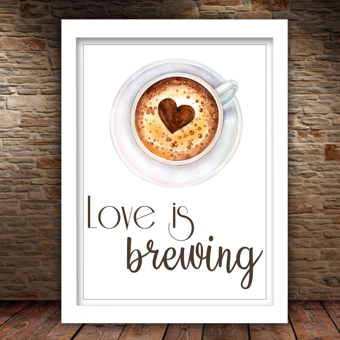 Love Is Brewing Coffee Bar Sign, Kitchen Decor - Image 2