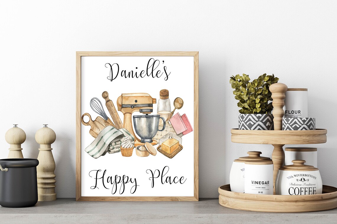 Personalized Baking Room Sign Art Print, Kitchen Decor - Image 3