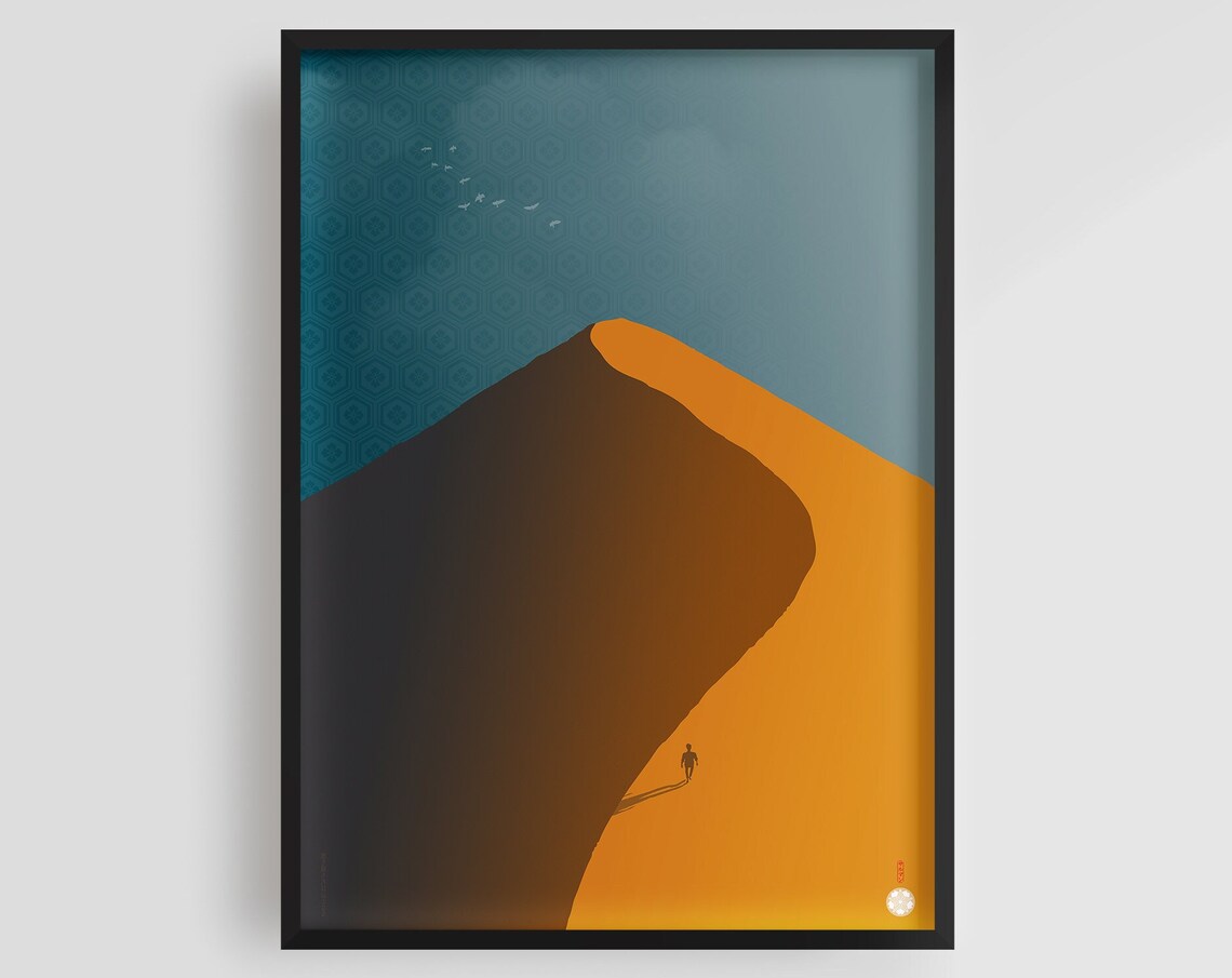 Dune Japanese Proverb Art Print, Motivational Poster