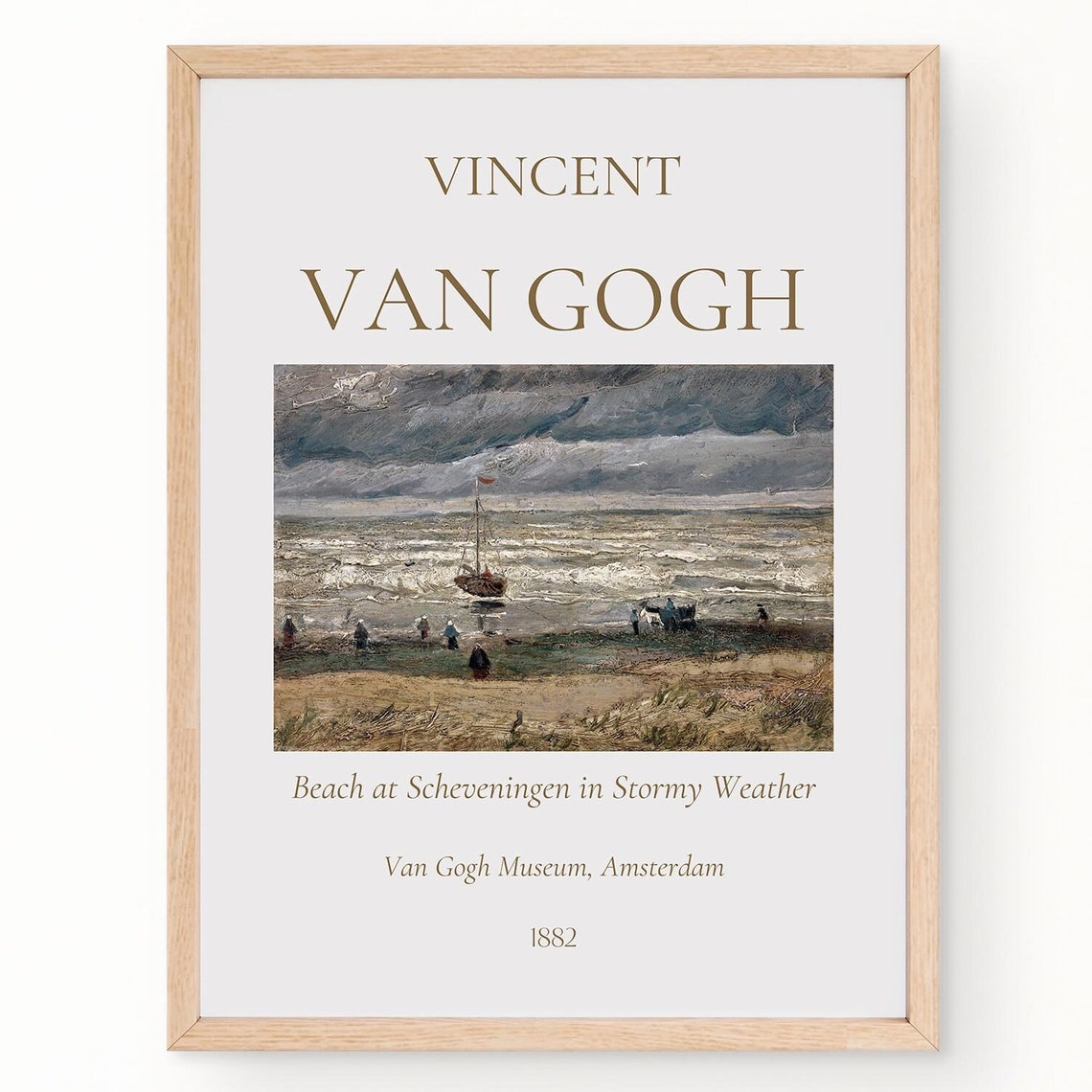 Van Gogh Beach at Scheveningen Stormy Weather 1882 Seascape Poster