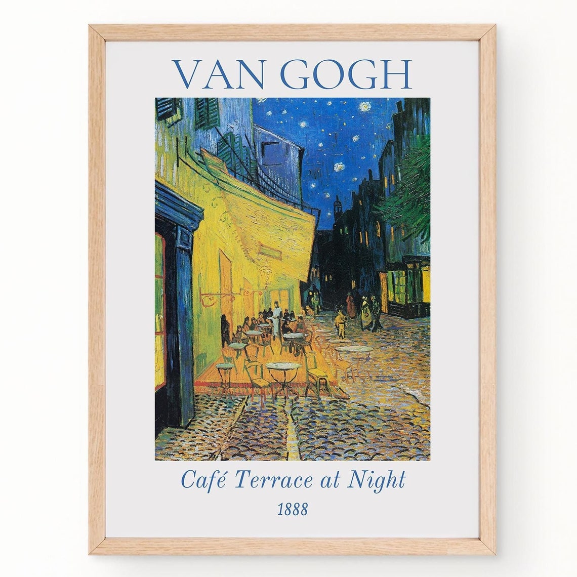 Van Gogh Art Print Cafe Terrace At Night Van Gogh Exhibition Poster Van Gogh Painting Vintage Painting Wall Decor Museum Poster
