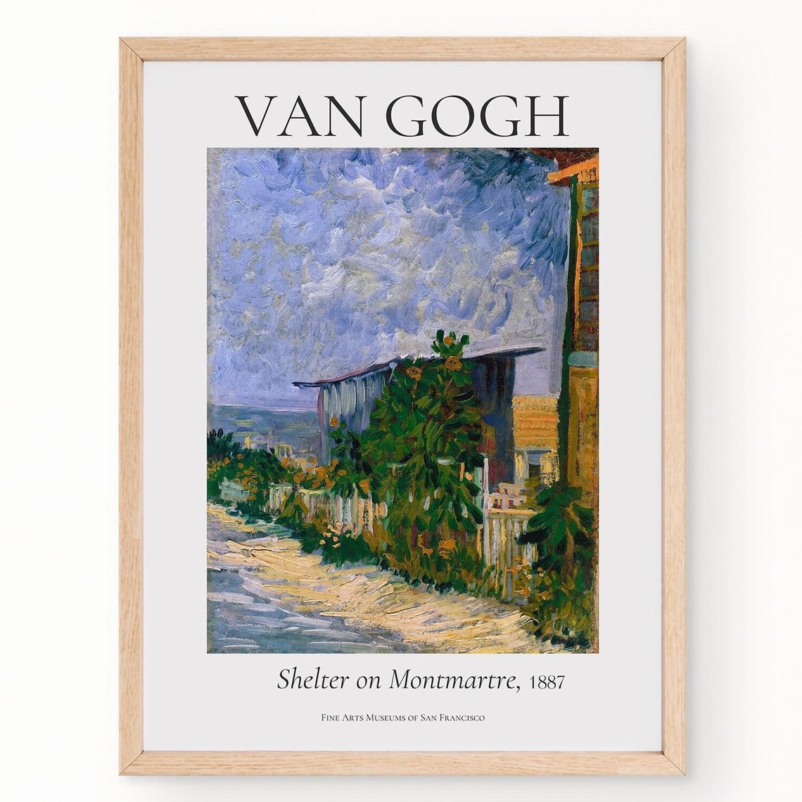 Van Gogh Art Print Shelter On Montmartre Van Gogh Exhibition Poster Van Gogh Painting Landscape Artwork Museum Poster