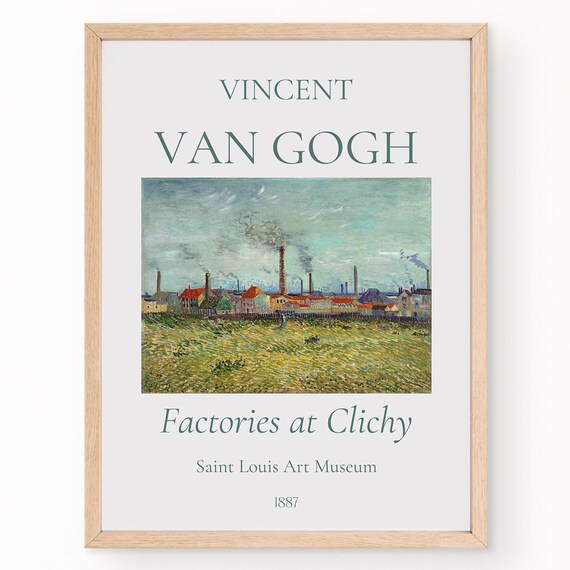 Van Gogh Factories at Clichy 1887 Industrial Landscape Art Poster