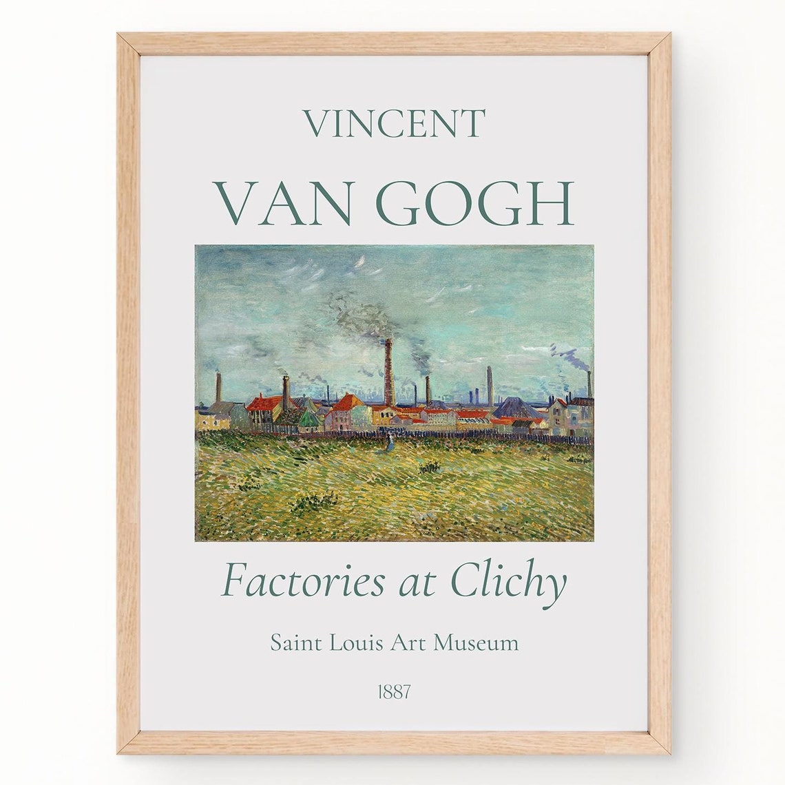 Van Gogh Art Print Factories At Clichy Van Gogh Exhibition Poster Van Gogh Painting Landscape Artwork Museum Poster