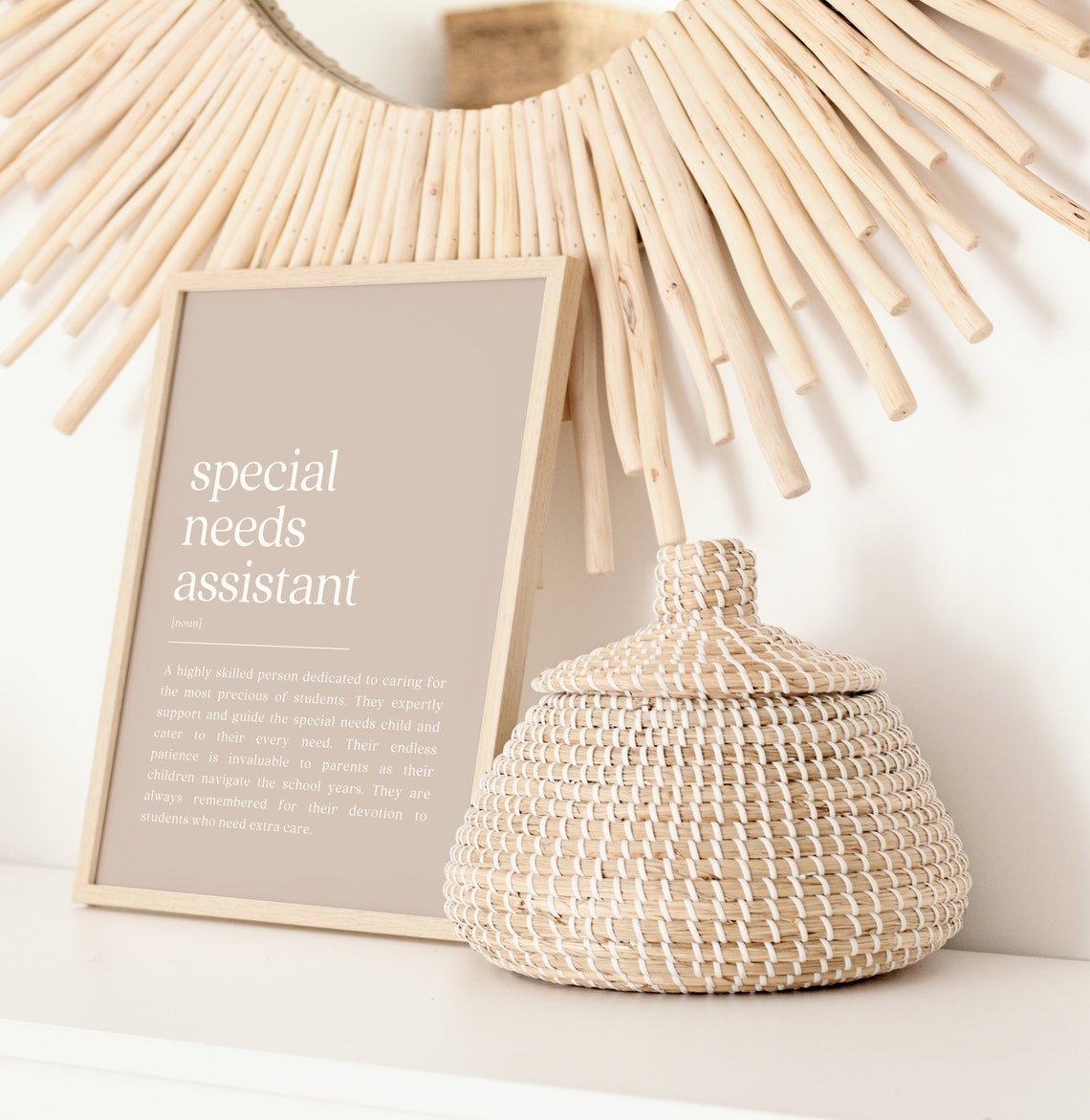 Special Needs Assistant Definition Print, Appreciation Gift - Image 2