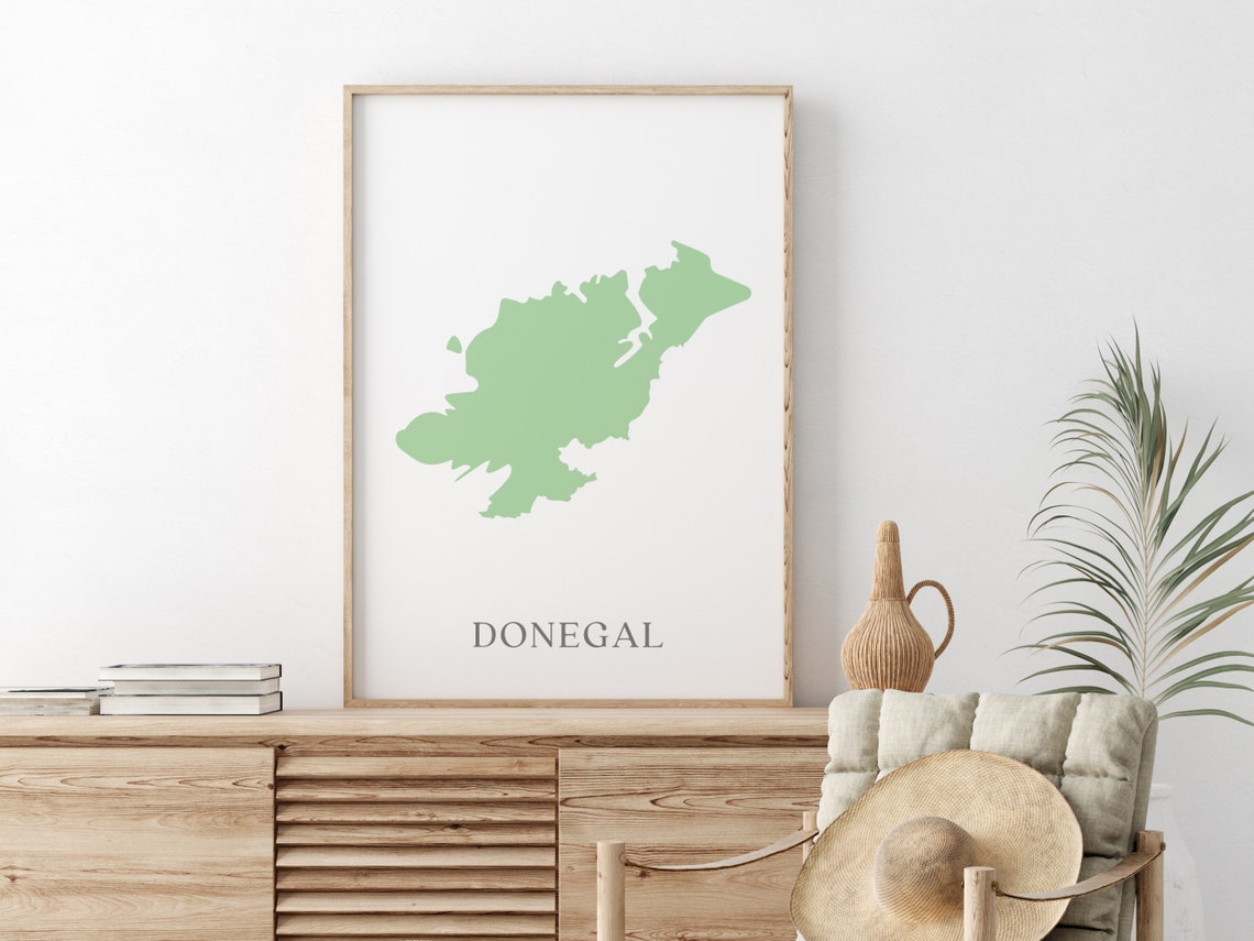 Donegal County Map, Ireland Travel Poster Print - Image 2