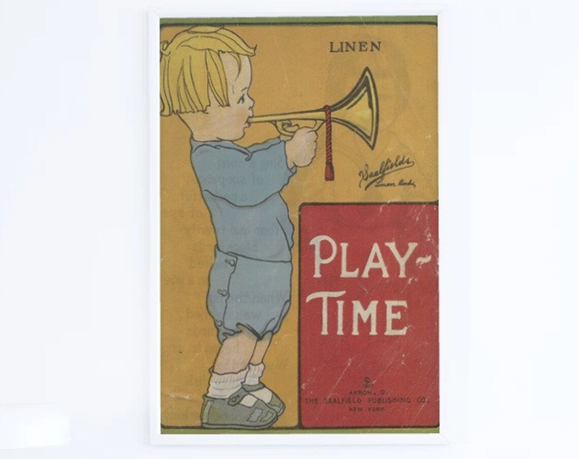 Nursery Rhyme Music Vintage Nursery Art Print