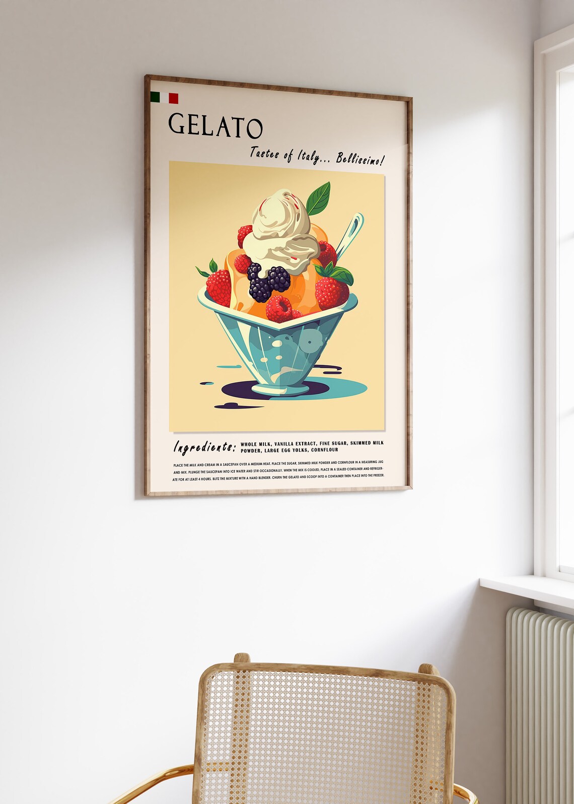 Gelato Poster, Italian Food Kitchen Art Print - Image 3