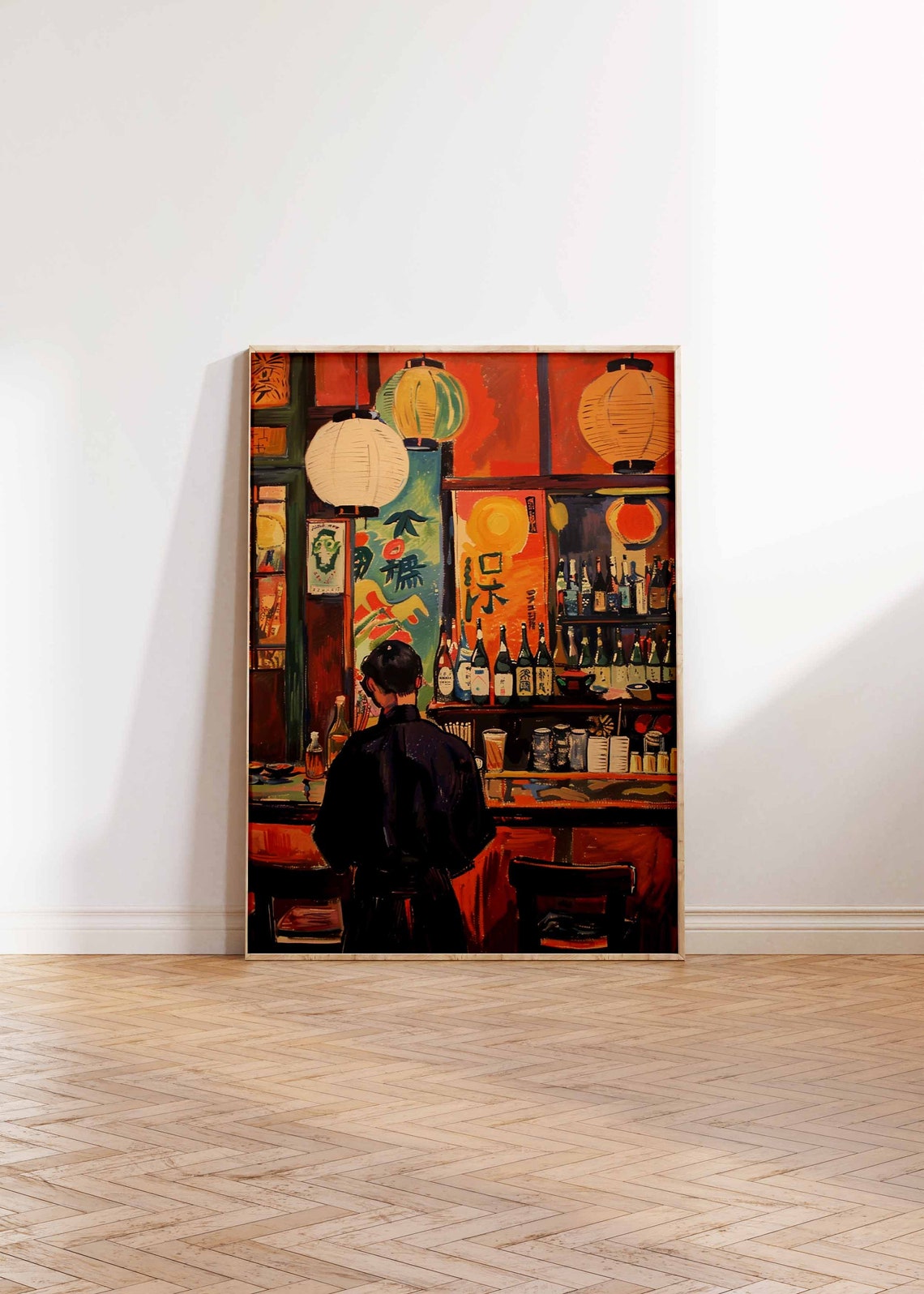 Japanese Izakaya Bar Poster Tokyo Bar Art Japanese Poster Tokyo Print Cocktail Bar Poster Asian Bar Scene Poster Japanese Decor - Image 2