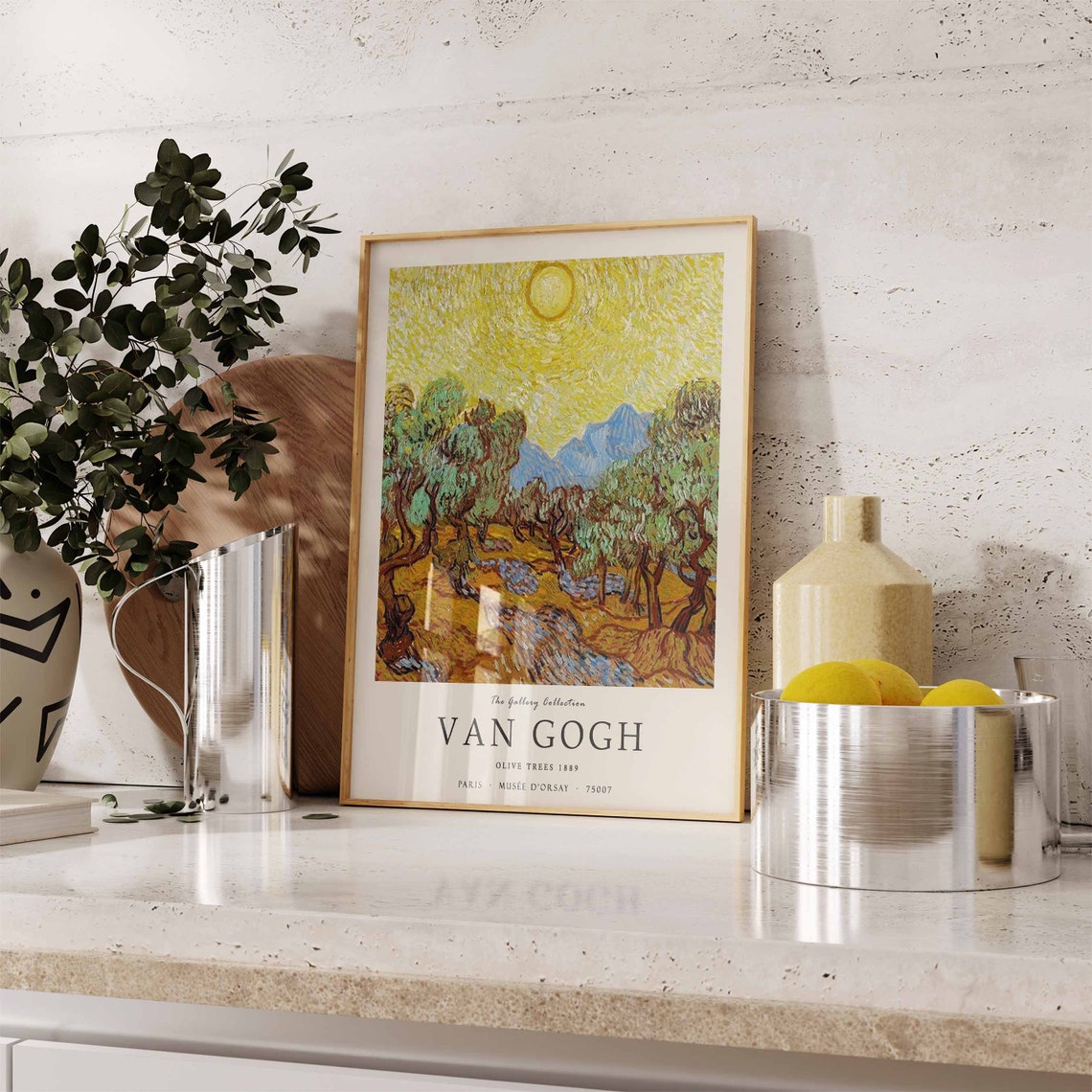 Van Gogh Olive Trees 1889 Famous Painting Gallery Exhibition Art Print - Image 3