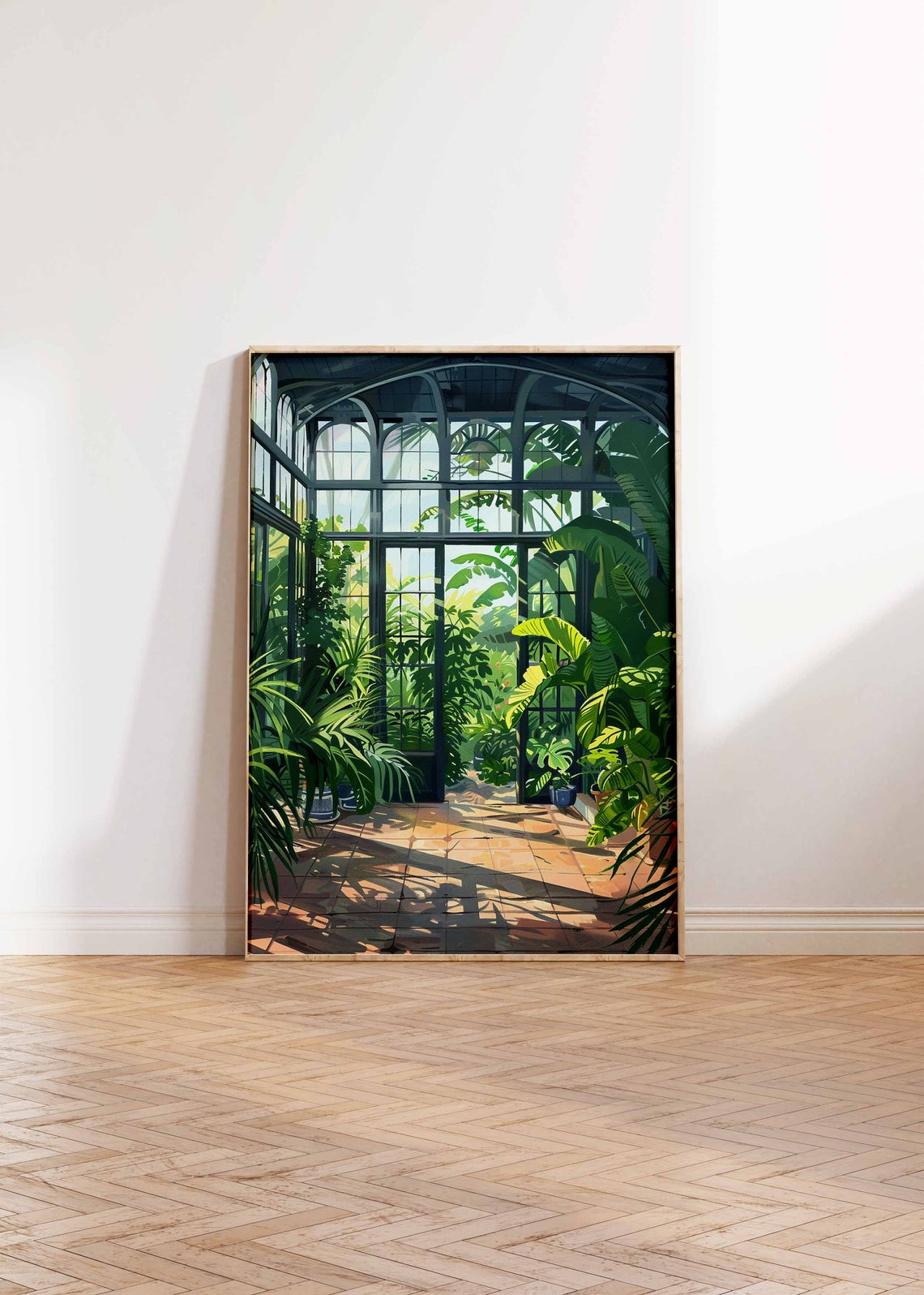 Victorian Palm Conservatory Glass Dome Interior Painting Poster - Image 3