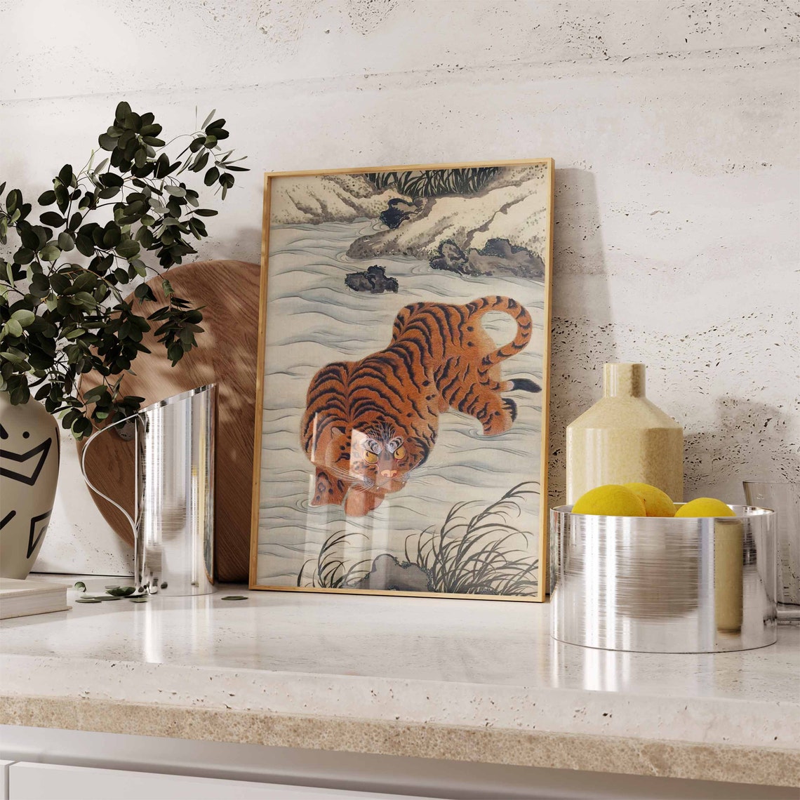 Vintage Japanese Tiger Print Jungle Poster Katsushika Hokusai Art Animal Art Animal Print Tiger Poster Animal Gift Wildlife Art - Image 3