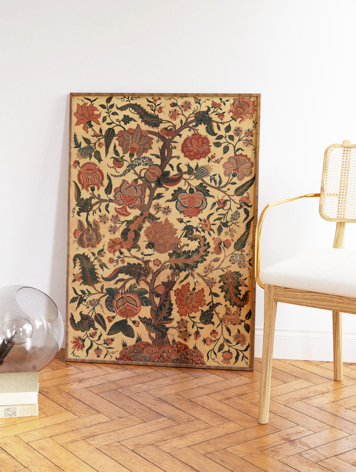 Indian Floral Tree of Life Chintz Botanical Textile Art Poster - Image 3