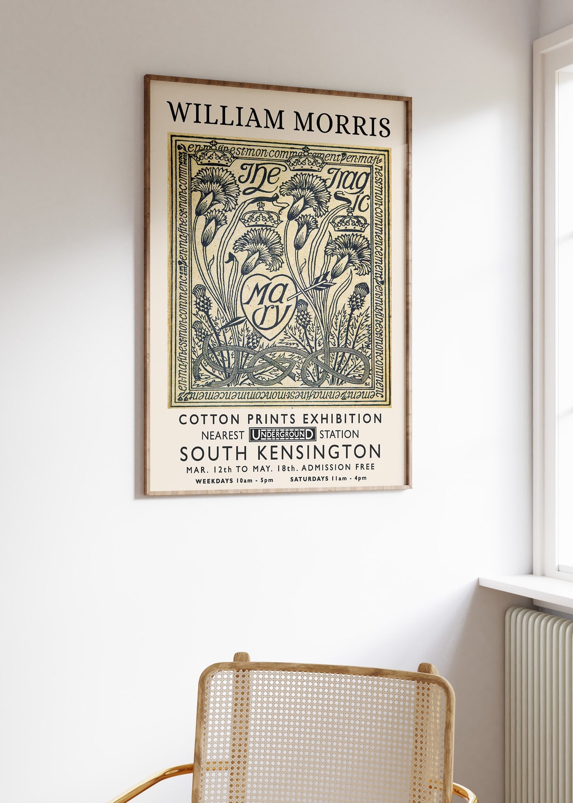 William Morris Cotton Prints Exhibition South Kensington Poster - Image 2