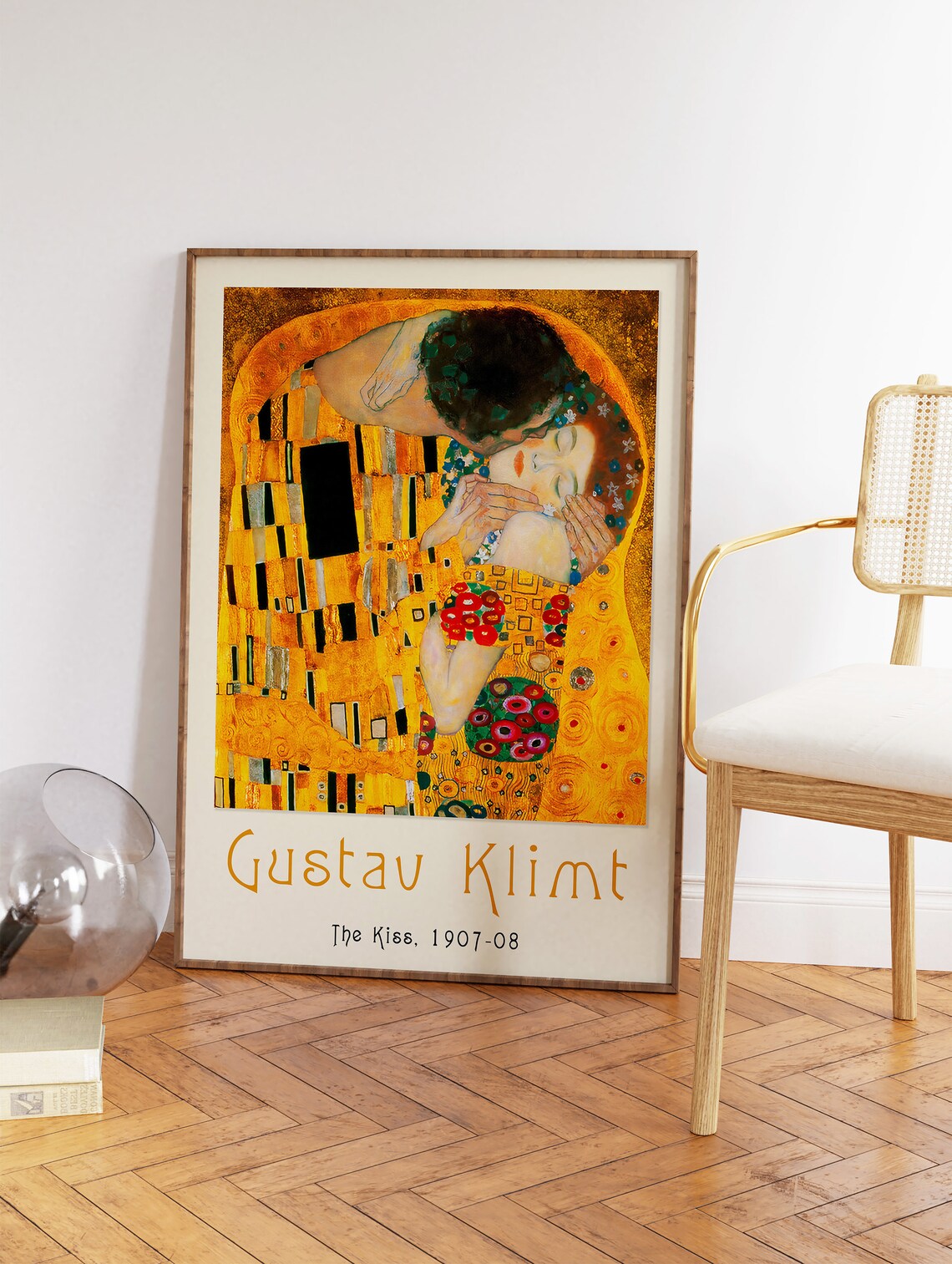 Gustav Klimt The Kiss 1907 Golden Embrace Timeless Art Print - Image 3