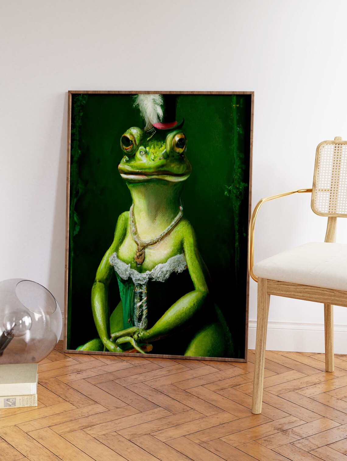 Vintage Frog Portrait, Renaissance Style Art Print - Image 3