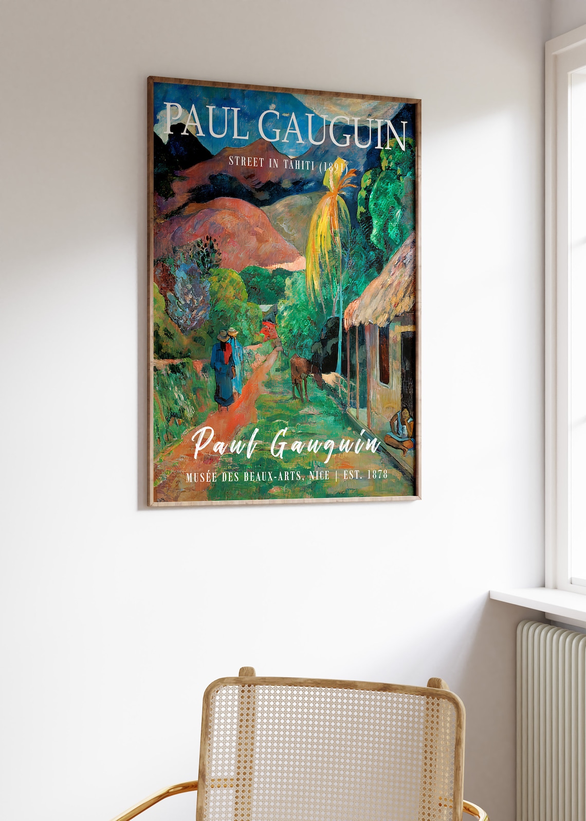 Paul Gauguin Street in Tahiti 1891 Tropical Village Art Print - Image 2