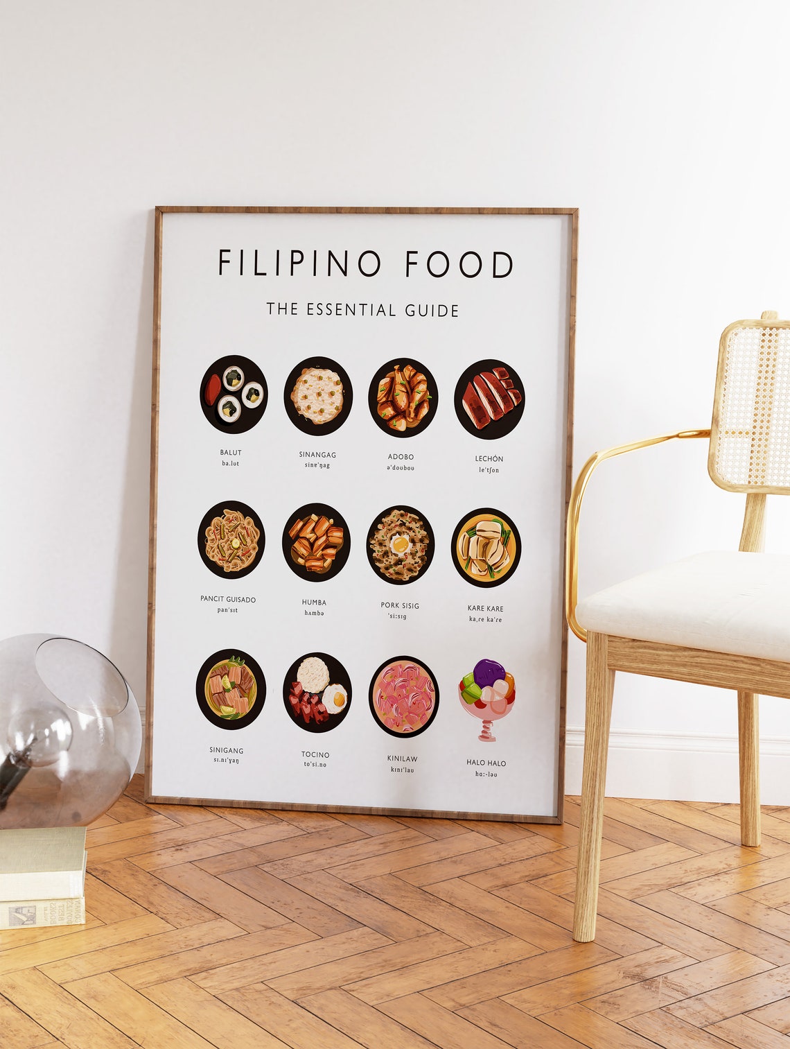 Filipino Food Art Print Filipino Cuisine Wall Art Philippines Food Art Food Poster Recipe Poster Kitchen Poster Retro Print Food Gift - Image 3