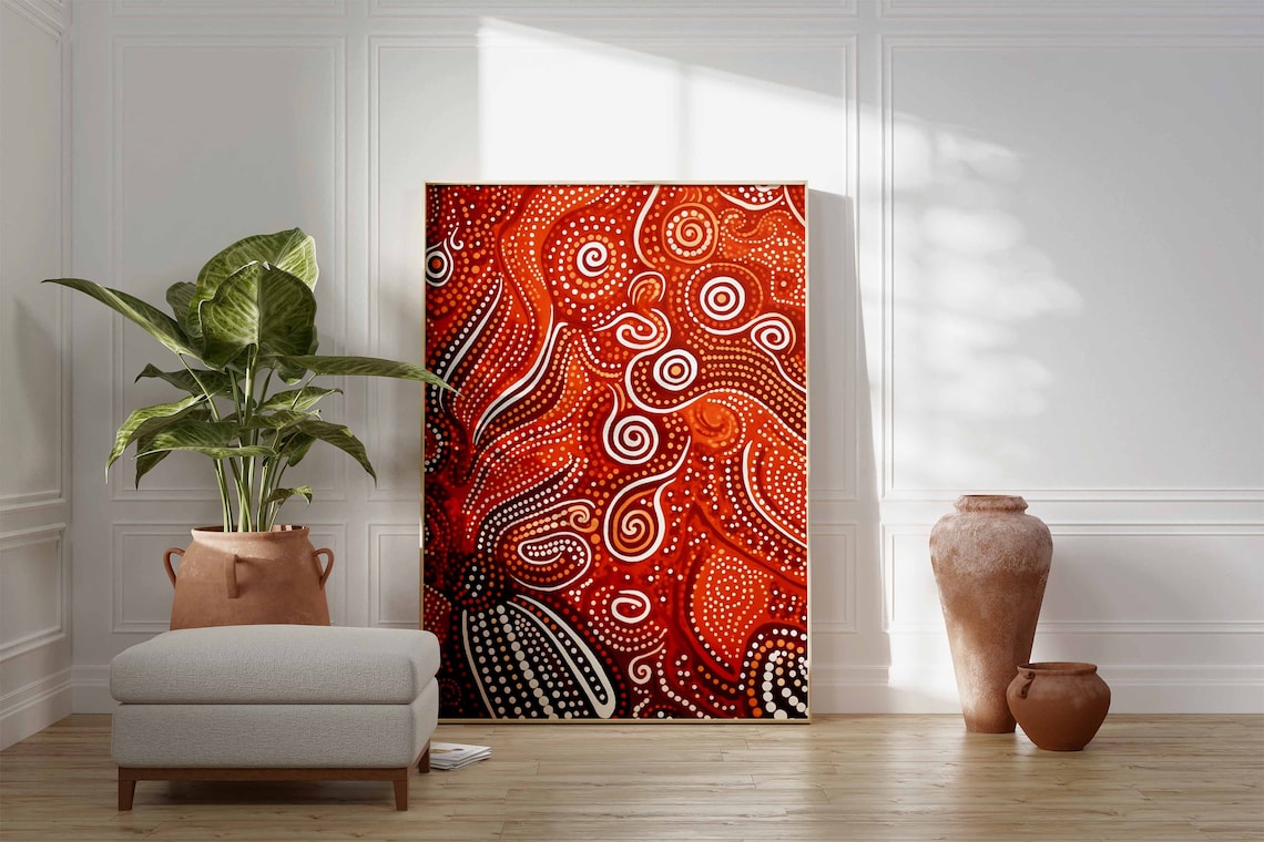 Aboriginal Australian Cultural Art Print, Tribal Decor - Image 3