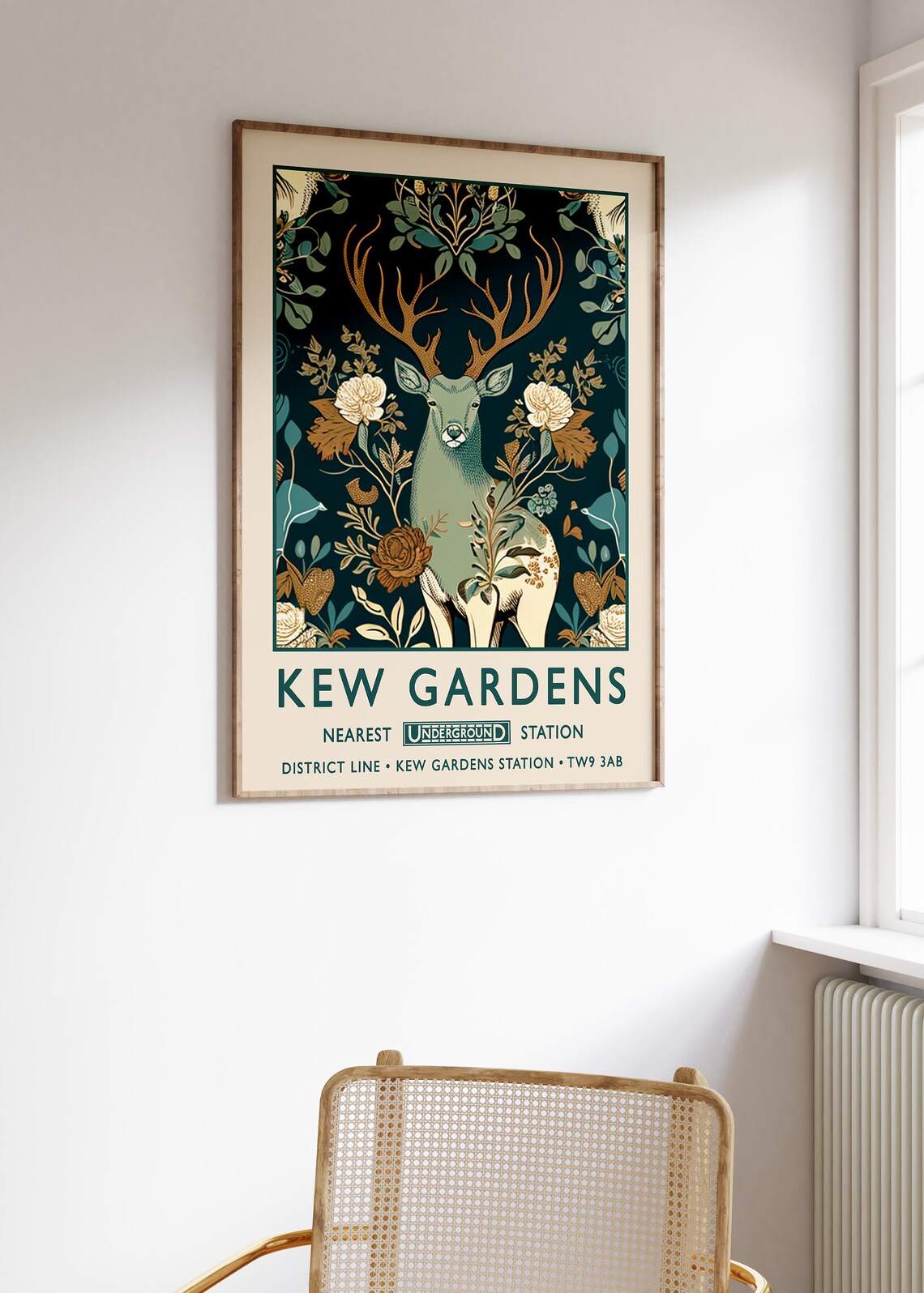 William Morris Kew Gardens London Vintage Art Print - Image 3