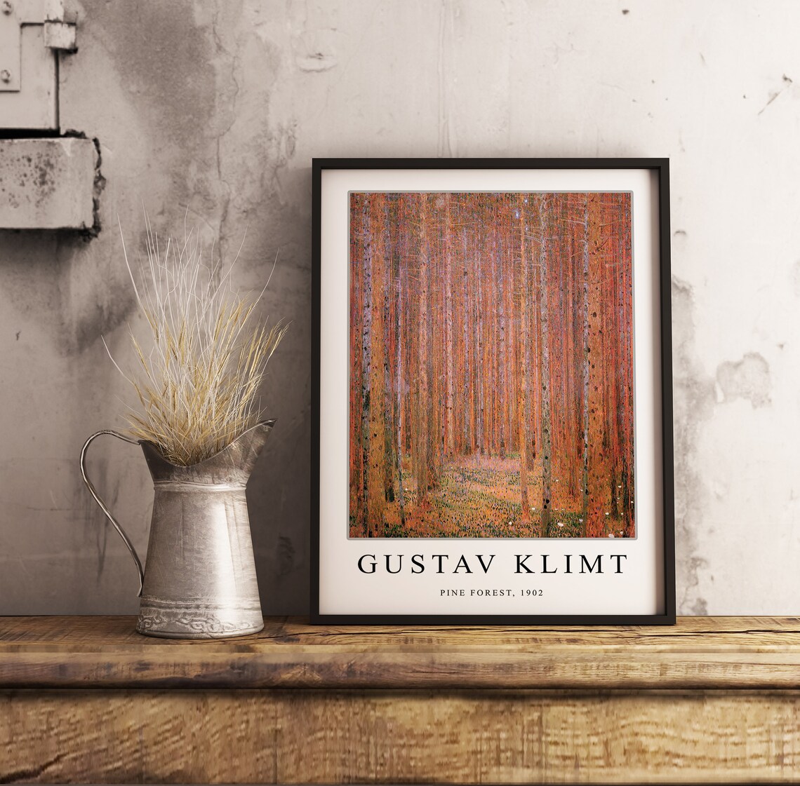 Gustav Klimt Vintage Pine Forest 1902 Art Nouveau Exhibition Poster - Image 3
