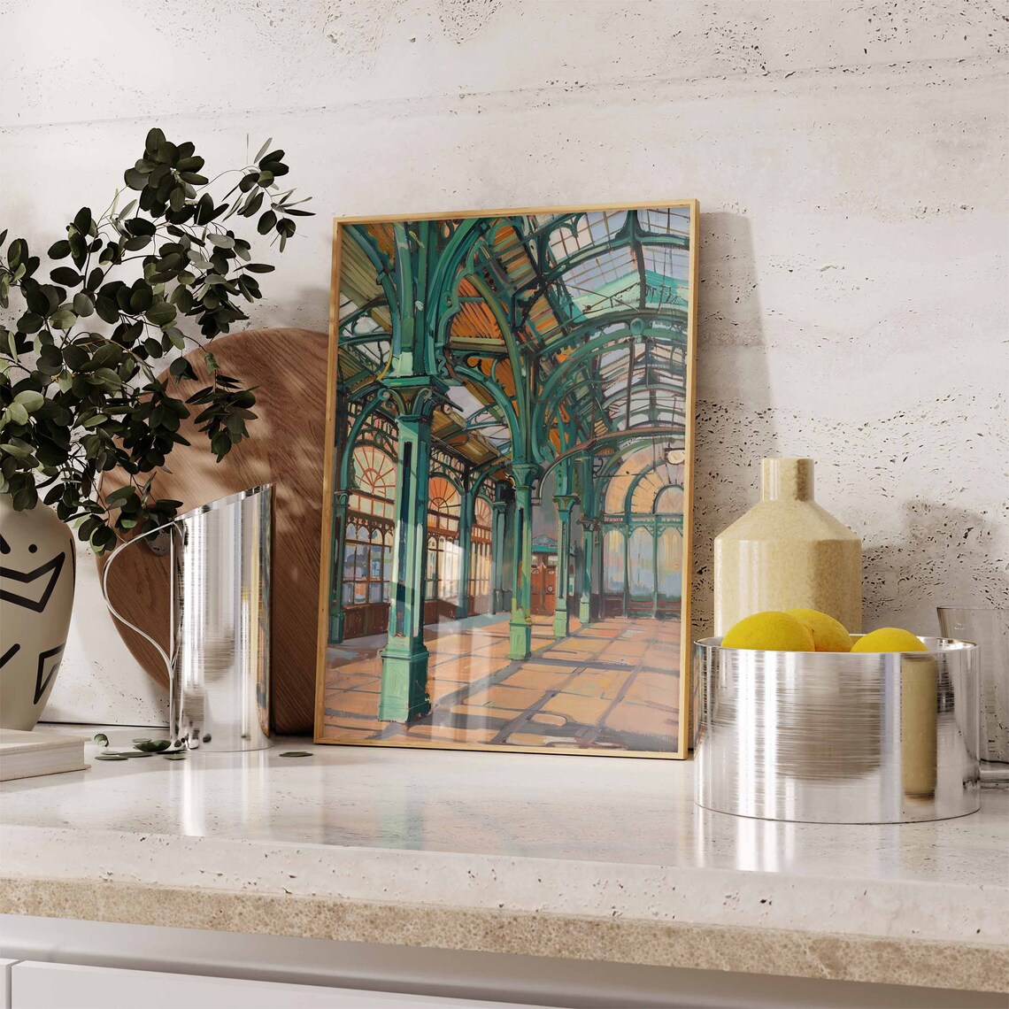 Railway Station Poster, Vintage Train Station Art Print - Image 2