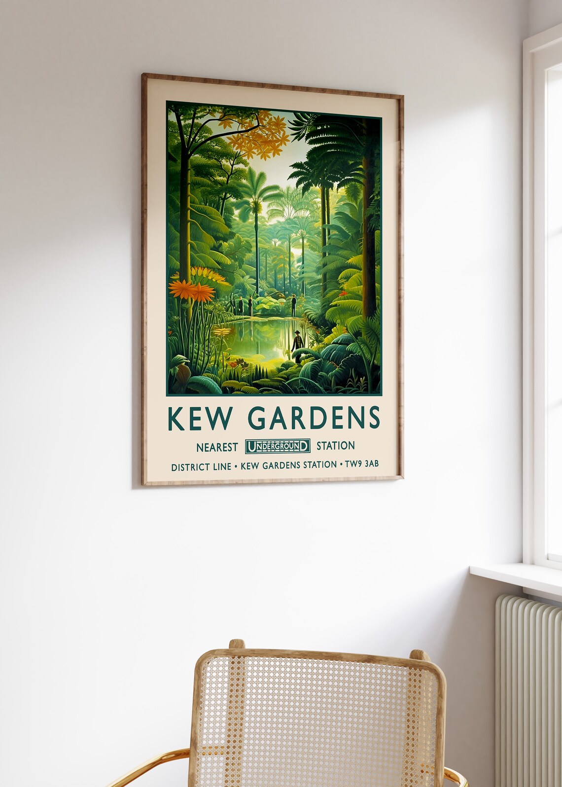 Kew Gardens London Botanical Gardens Vintage Travel Poster - Image 3