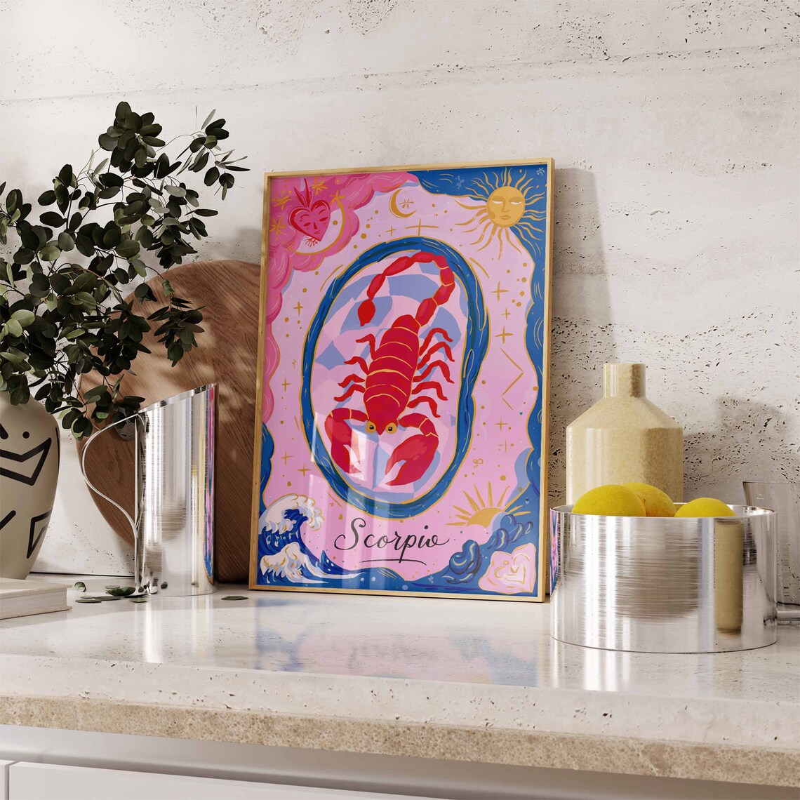 Scorpio Zodiac Poster, Celestial Boho Art Print - Image 4