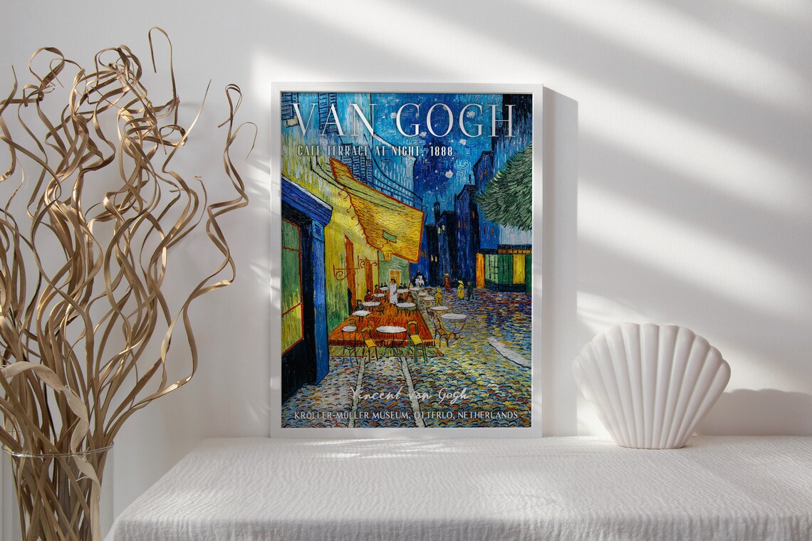 Van Gogh Cafe Terrace At Night Art Print - Image 2