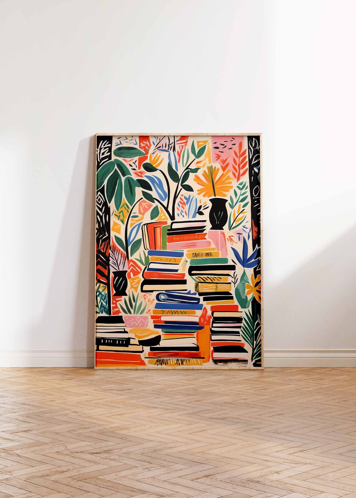 Vintage Bookshop Poster, Retro Library Art Print - Image 3